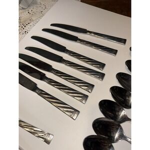 36 Pieces Cambridge HIGHRISE SAND High Rise Stainless Steel Flatware‎